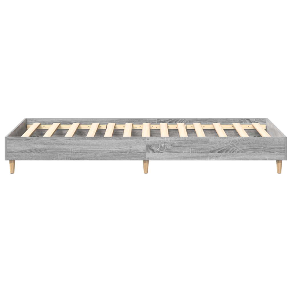 vidaXL Πλαίσιο κρεβατιού χωρίς στρώμα Grey Sonoma 90x190 cm