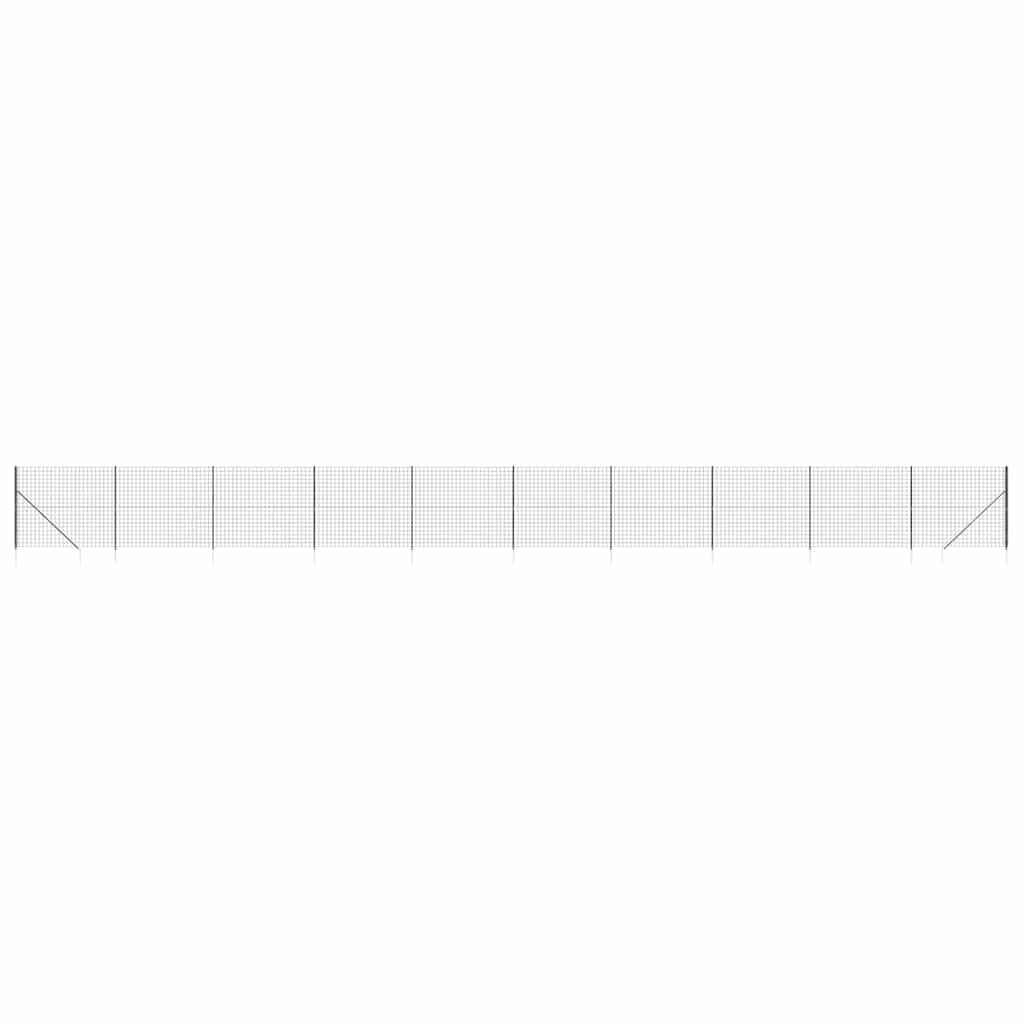 vidaXL Συρματόπλεγμα Περίφραξης Ανθρακί 1,8 x 25 μ. με Καρφωτές Βάσεις