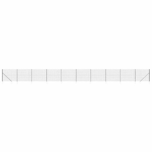 vidaXL Συρματόπλεγμα Περίφραξης Ανθρακί 1,8 x 25 μ. με Καρφωτές Βάσεις