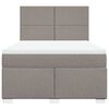 vidaXL &Kappa;&rho;&epsilon;&beta;ά&tau;&iota; Boxspring &mu;&epsilon; &Sigma;&tau;&rho;ώ&mu;&alpha; Taupe 140x200 &epsilon;&kappa;. &Upsilon;&phi;&alpha;&sigma;&mu;ά&tau;&iota;&nu;&omicron;