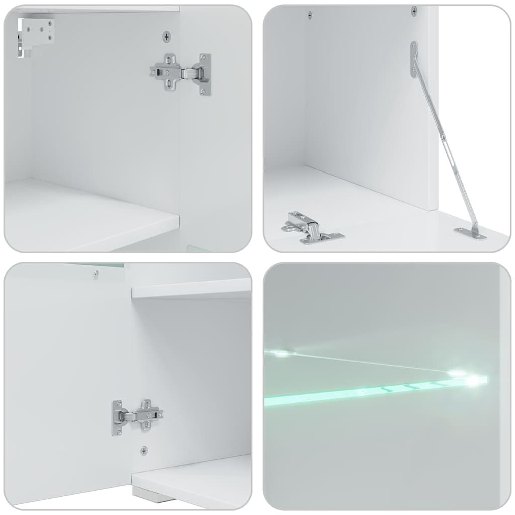 vidaXL Μονάδες τηλεόρασης 5 τεμαχίων με φωτισμό LED Ματ Indigo