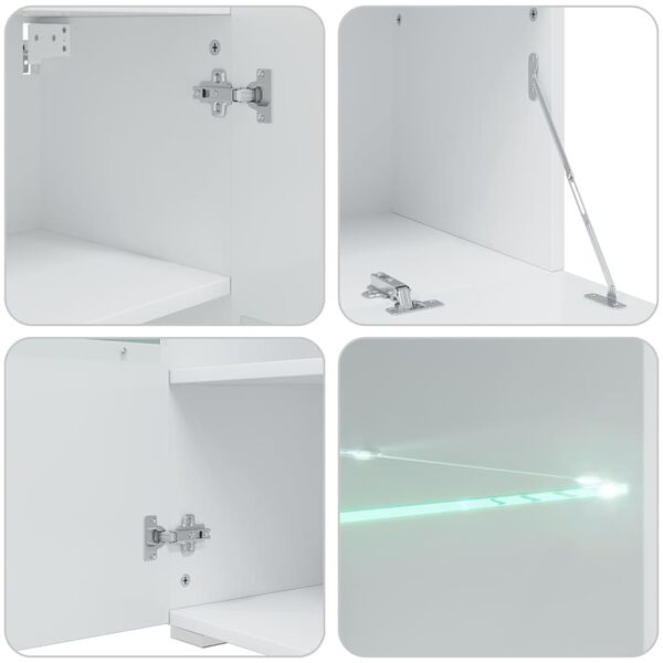 vidaXL Μονάδες τηλεόρασης 5 τεμαχίων με φωτισμό LED Ματ Indigo
