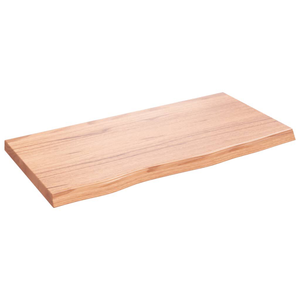 vidaXL Επιφ Τραπεζιού Αν Καφέ 80x40x(2-4)εκ. Επεξ. Μασίφ Ξύλο Δρυός