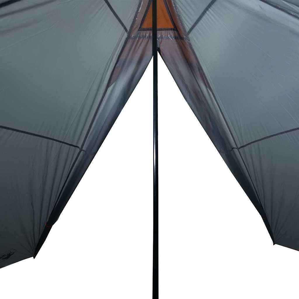 vidaXL Σκηνή Κάμπινγκ Tipi 7 Ατόμων Αδιάβροχη Γκρι/Πορτοκαλί
