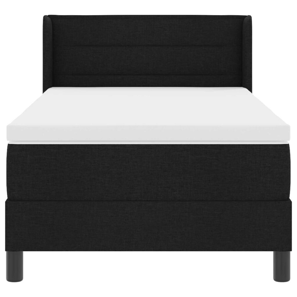 vidaXL Κρεβάτι με ελατήρια Μαύρο 100 x 200 cm Ύφασμα και αφρός