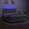 vidaXL &Kappa;&rho;&epsilon;&beta;ά&tau;&iota; Boxspring &mu;&epsilon; &Sigma;&tau;&rho;ώ&mu;&alpha; & LED &Alpha;&nu;.&Gamma;&kappa;&rho;&iota; 160x200&epsilon;&kappa;. &Upsilon;&phi;&alpha;&sigma;&mu;ά&tau;&iota;&nu;&omicron;