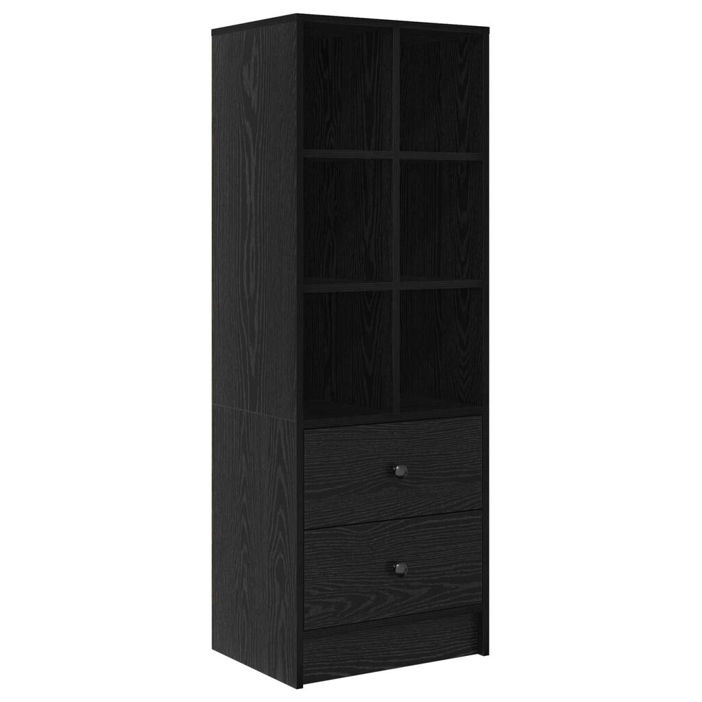 vidaXL Γραφείο με αποθηκευτικό χώρο 2 pcs Μαύρη δρυς 60 x 50 x 76 εκ.