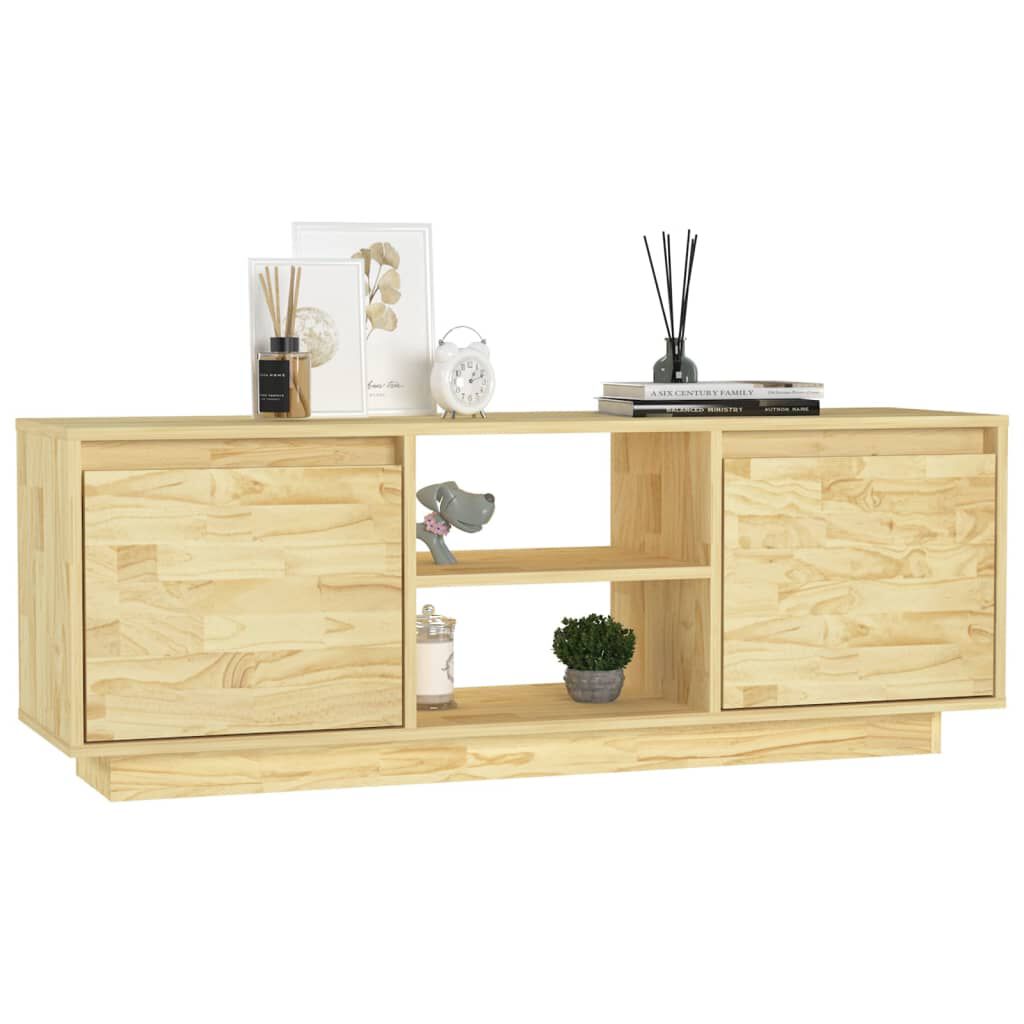 vidaXL Έπιπλο Τηλεόρασης 110 x 30 x 40 εκ. από Μασίφ Ξύλο Πεύκου