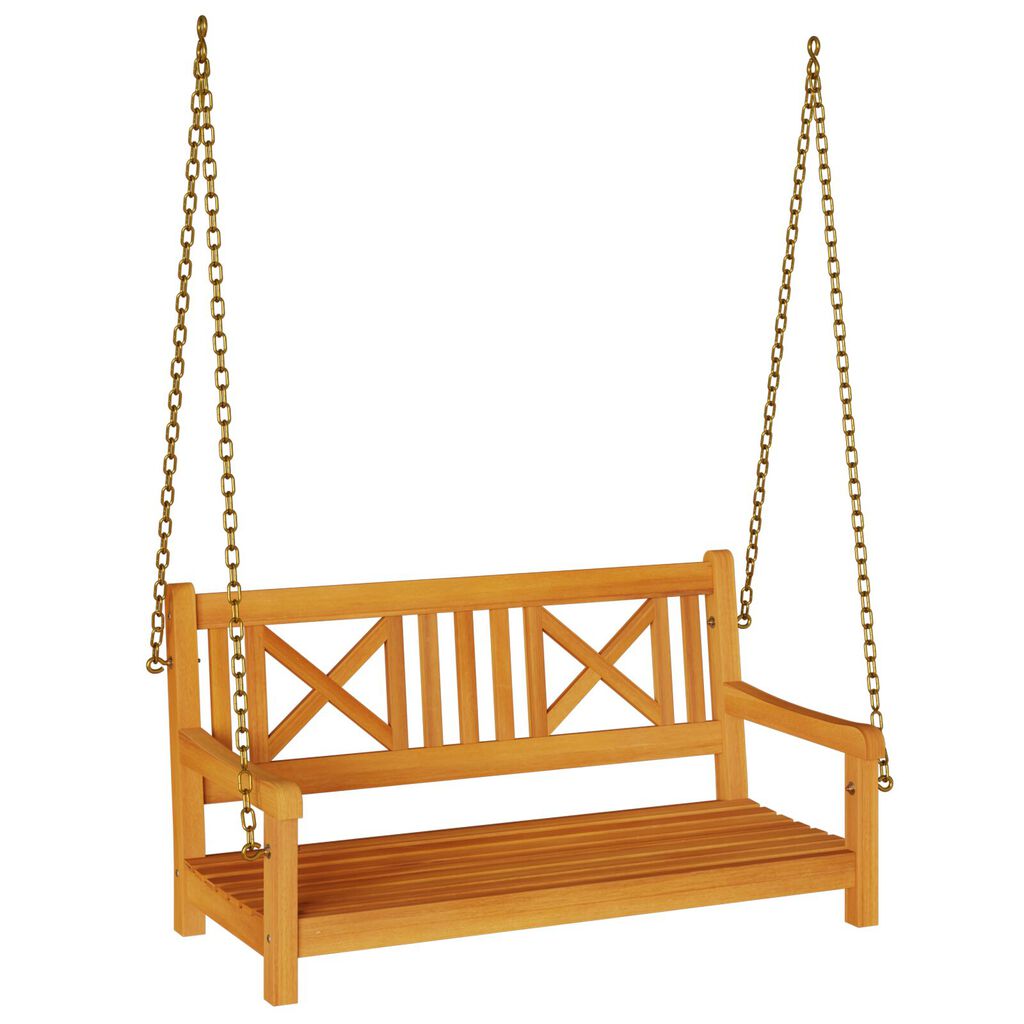 vidaXL 2Θέσιος Πάγκος Swing Κήπου 110x56x58 εκ Μασίφ Ξύλο Ακακίας
