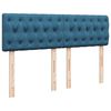 vidaXL Κρεβάτι Boxspring με Στρώμα Μπλε 140x190 εκ. Βελούδινο