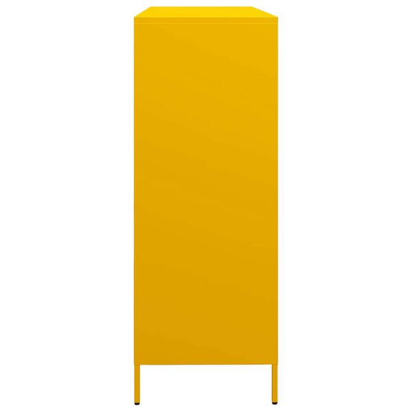 vidaXL Sideboard Μουστάρδα κίτρινη 135x39x103,5cm Ατσάλι ψυχρής έλασης