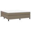 vidaXL &Kappa;&rho;&epsilon;&beta;ά&tau;&iota; Boxspring &mu;&epsilon; &Sigma;&tau;&rho;ώ&mu;&alpha; Taupe 160x200 &epsilon;&kappa;. &Upsilon;&phi;&alpha;&sigma;&mu;ά&tau;&iota;&nu;&omicron;