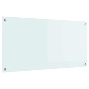 vidaXL Πίσω Πάνελ Κουζίνας Λευκό 100 x 50 x 0,8 εκ σκληρυμένο γυαλί