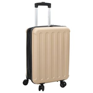 vidaXL Βαλίτσα με κλειδαριά Μπρονζέ 34 x 23 x 55.5 εκ. ΑΒΣ Πλαστικό