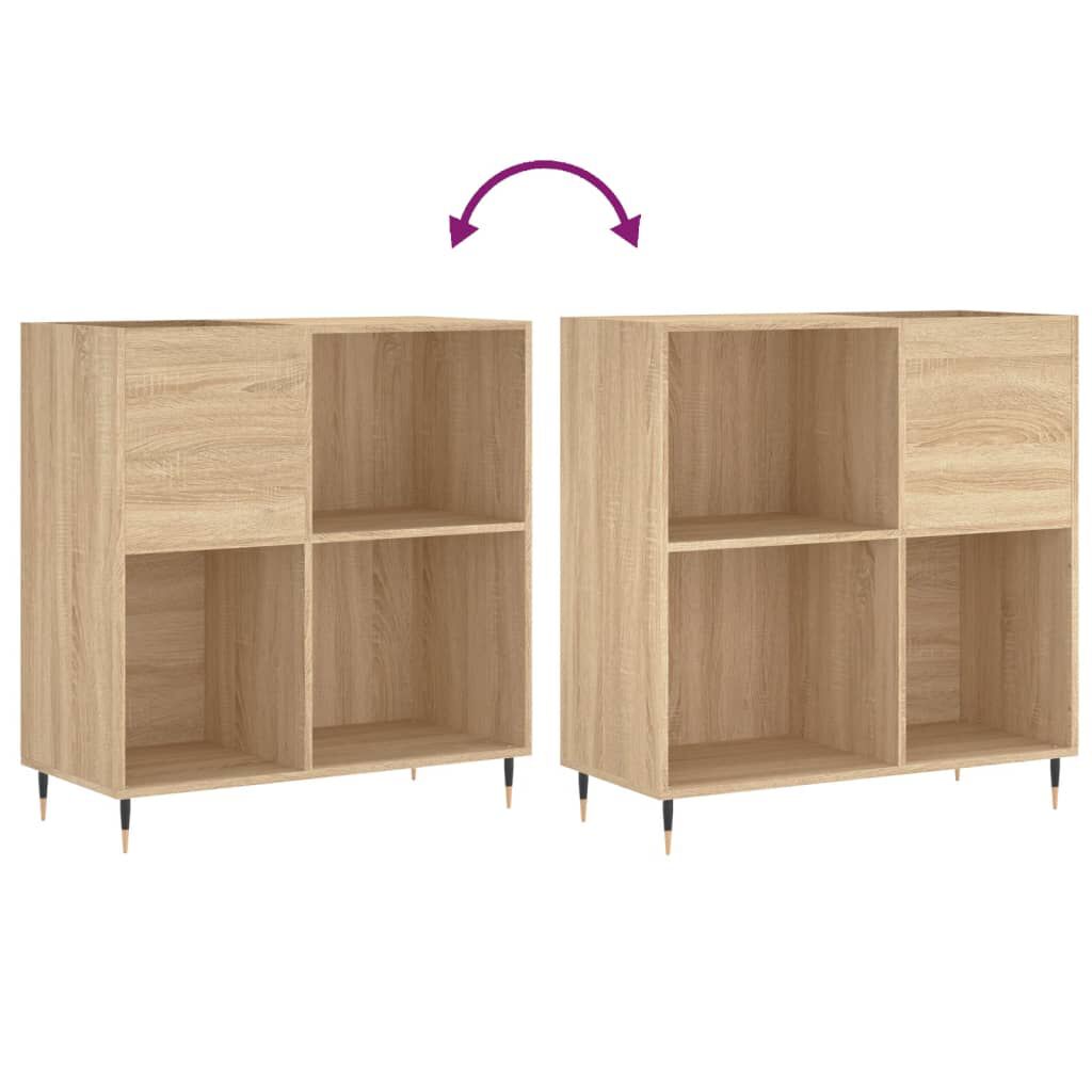 vidaXL Δισκοθήκη Sonoma Δρυς 84,5 x 38 x 89 εκ. από Επεξεργασμένο Ξύλο