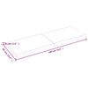 vidaXL Ράφι Τοίχου Σκούρο Καφέ 180x60x(2-6) εκ. Επεξ. Μασίφ Ξύλο Δρυός