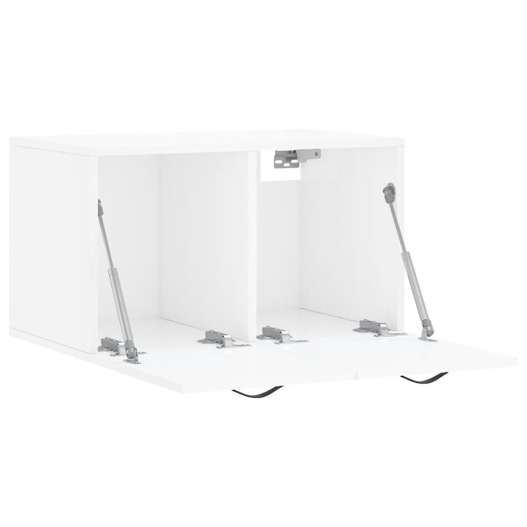 vidaXL Ντουλάπι Τοίχου Γυαλιστερό Λευκό 60x36,5x35 εκ. Επεξεργ. Ξύλο