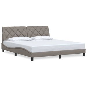 vidaXL Σκελετός Κρεβατιού Χωρίς Στρώμα Taupe 180x200 εκ. Υφασμάτινο