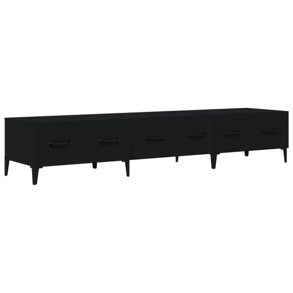 vidaXL Έπιπλο Τηλεόρασης Μαύρο 150x34,5x30 εκ. από Επεξεργασμένο Ξύλο