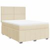 vidaXL &Kappa;&rho;&epsilon;&beta;ά&tau;&iota; Boxspring &mu;&epsilon; &Sigma;&tau;&rho;ώ&mu;&alpha; &Kappa;&rho;&epsilon;&mu; 160x200 &epsilon;&kappa;. &Upsilon;&phi;&alpha;&sigma;&mu;ά&tau;&iota;&nu;&omicron;