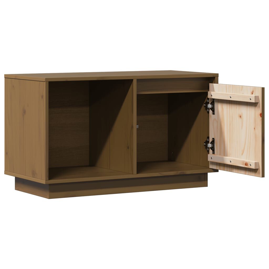 vidaXL Έπιπλο Τηλεόρασης Μελί 74 x 35 x 44 εκ. από Μασίφ Ξύλο Πεύκου