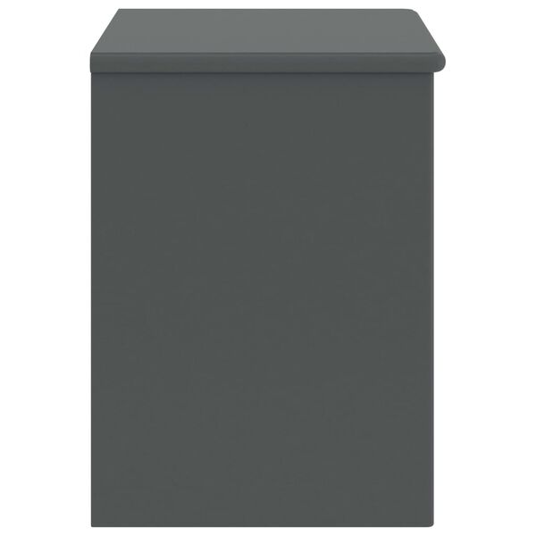 vidaXL Κομοδίνο Σκούρο Γκρι 35 x 30 x 40 εκ. Μασίφ Ξύλο Πεύκου