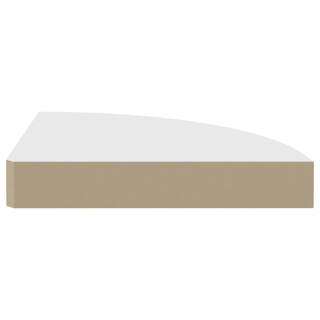 vidaXL Ράφια Τοίχου Γωνιακά 4 τεμ. Άσπρα 25x25x3,8 εκ. MDF