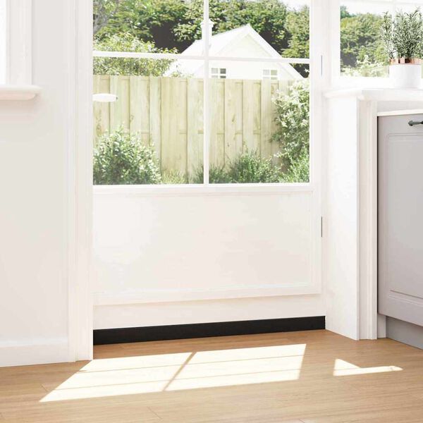 vidaXL Αυτοκόλλητες σφραγίδες πόρτας 2 pcs Μαύρο 100 cm