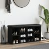 vidaXL Παπουτσοθήκη Μαύρη 102 x 32 x 50 εκ. από Επεξεργασμένο Ξύλο