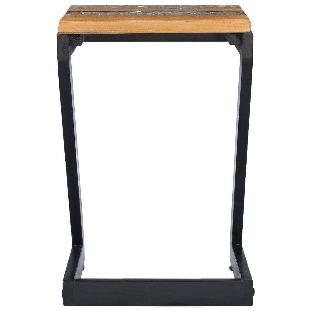 vidaXL Τραπεζάκι Σαλονιού 30x30x50 εκ. Μασίφ Ξύλο Teak και Πολυρητίνη
