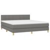 vidaXL &Kappa;&rho;&epsilon;&beta;ά&tau;&iota; Boxspring &mu;&epsilon; &Sigma;&tau;&rho;ώ&mu;&alpha; & LED &Sigma;&kappa;.&Gamma;&kappa;&rho;&iota; 160x200 &epsilon;&kappa; &Upsilon;&phi;&alpha;&sigma;&mu;ά&tau;&iota;&nu;&omicron;