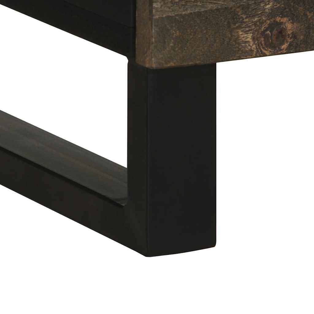 vidaXL Ντουλάπι Μαύρο 60 x 33 x 110 εκ. από Μασίφ Ξύλο Μάνγκο