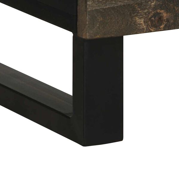 vidaXL Ντουλάπι Μαύρο 60 x 33 x 110 εκ. από Μασίφ Ξύλο Μάνγκο