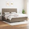 vidaXL &Kappa;&rho;&epsilon;&beta;ά&tau;&iota; Boxspring &mu;&epsilon; &Sigma;&tau;&rho;ώ&mu;&alpha; Taupe 200x200 &epsilon;&kappa;. &Upsilon;&phi;&alpha;&sigma;&mu;ά&tau;&iota;&nu;&omicron;