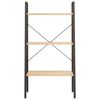 vidaXL Ραφιέρα 3 Επιπέδων Ανοιχτό Καφέ & Μαύρο 56 x 35 x 108 εκ.