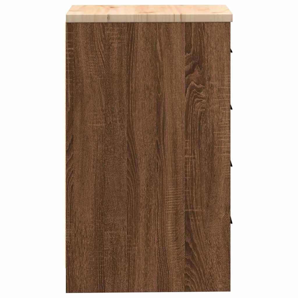 vidaXL ντουλάπι αποθήκευσης γκαράζ 40x51x85 εκ μασίφ ξύλο πεύκο