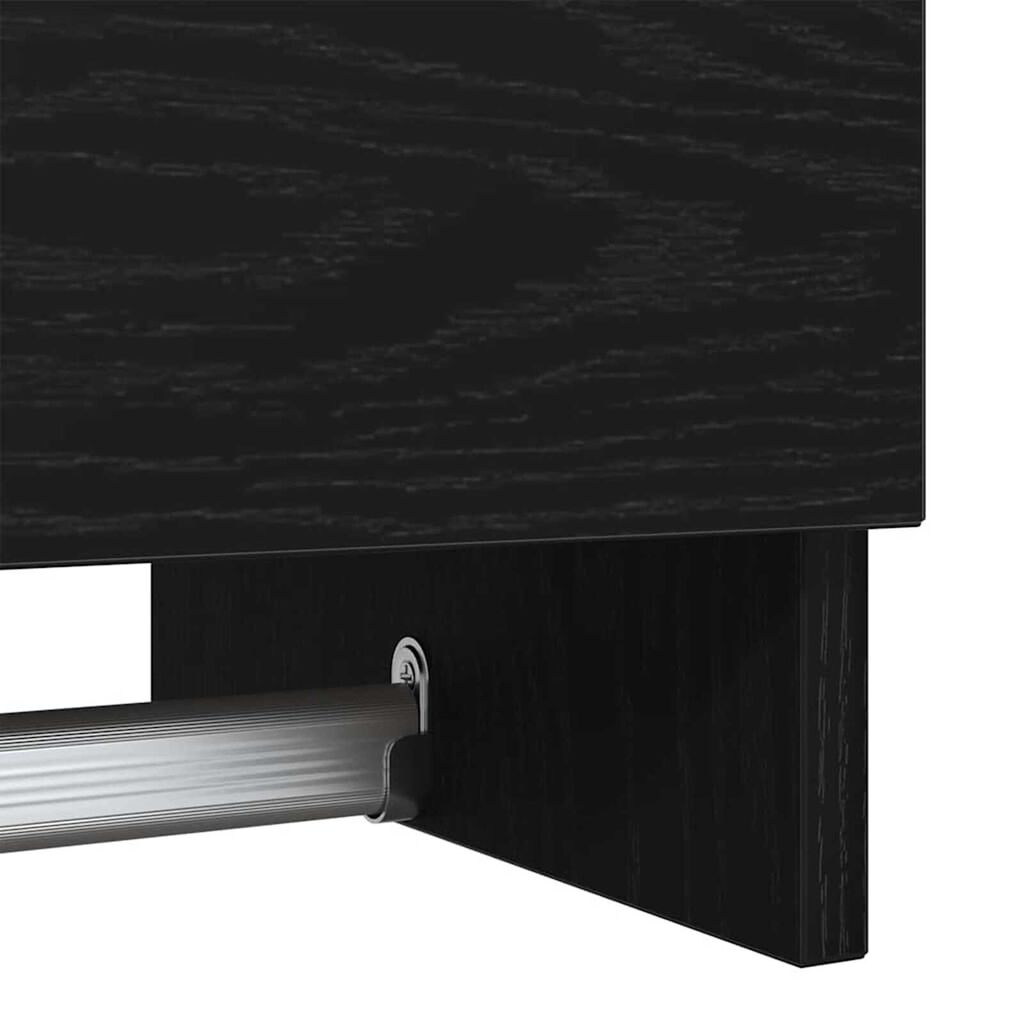 vidaXL Ντουλάπι με πόρτα Μαύρο 100 x 32.5 x 35 cm Επεξεργασμένο ξύλο