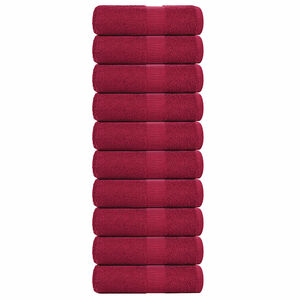 vidaXL Πετσέτες Πλυσίματος 10 τεμ. FROGN Μπορντό 30x30 εκ. 100% Βαμβάκι