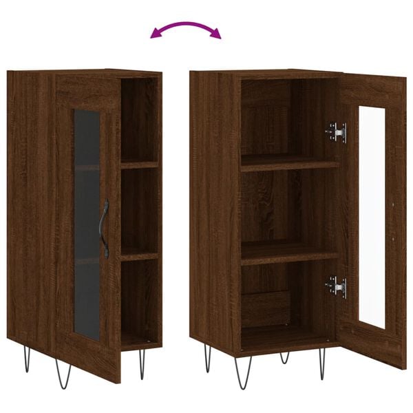 vidaXL Ντουλάπι Καφέ Δρυς 34,5 x 34 x 90 εκ. Επεξεργασμένο Ξύλο