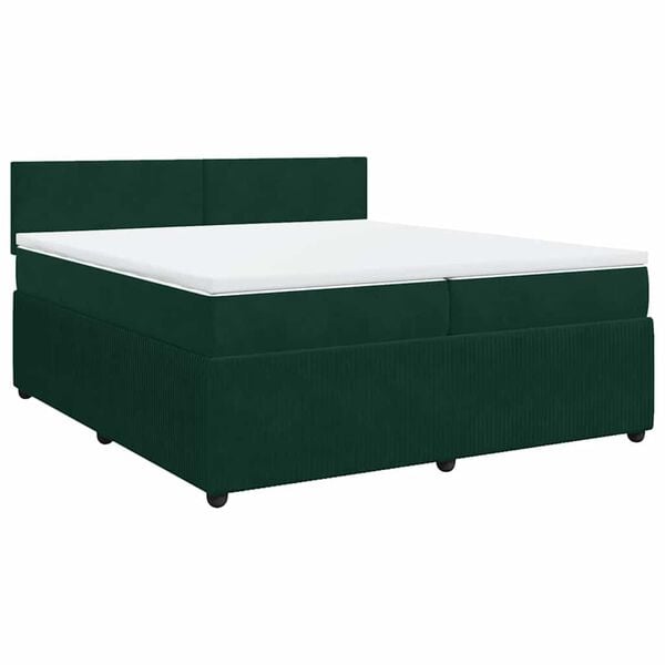 vidaXL &Kappa;&rho;&epsilon;&beta;ά&tau;&iota; Boxspring &mu;&epsilon; &Sigma;&tau;&rho;ώ&mu;&alpha; &Sigma;&kappa;&omicron;ύ&rho;&omicron; &Pi;&rho;ά&sigma;&iota;&nu;&omicron; 200x200&epsilon;&kappa;. &Beta;&epsilon;&lambda;&omicron;ύ&delta;&iota;&nu;&omicron;