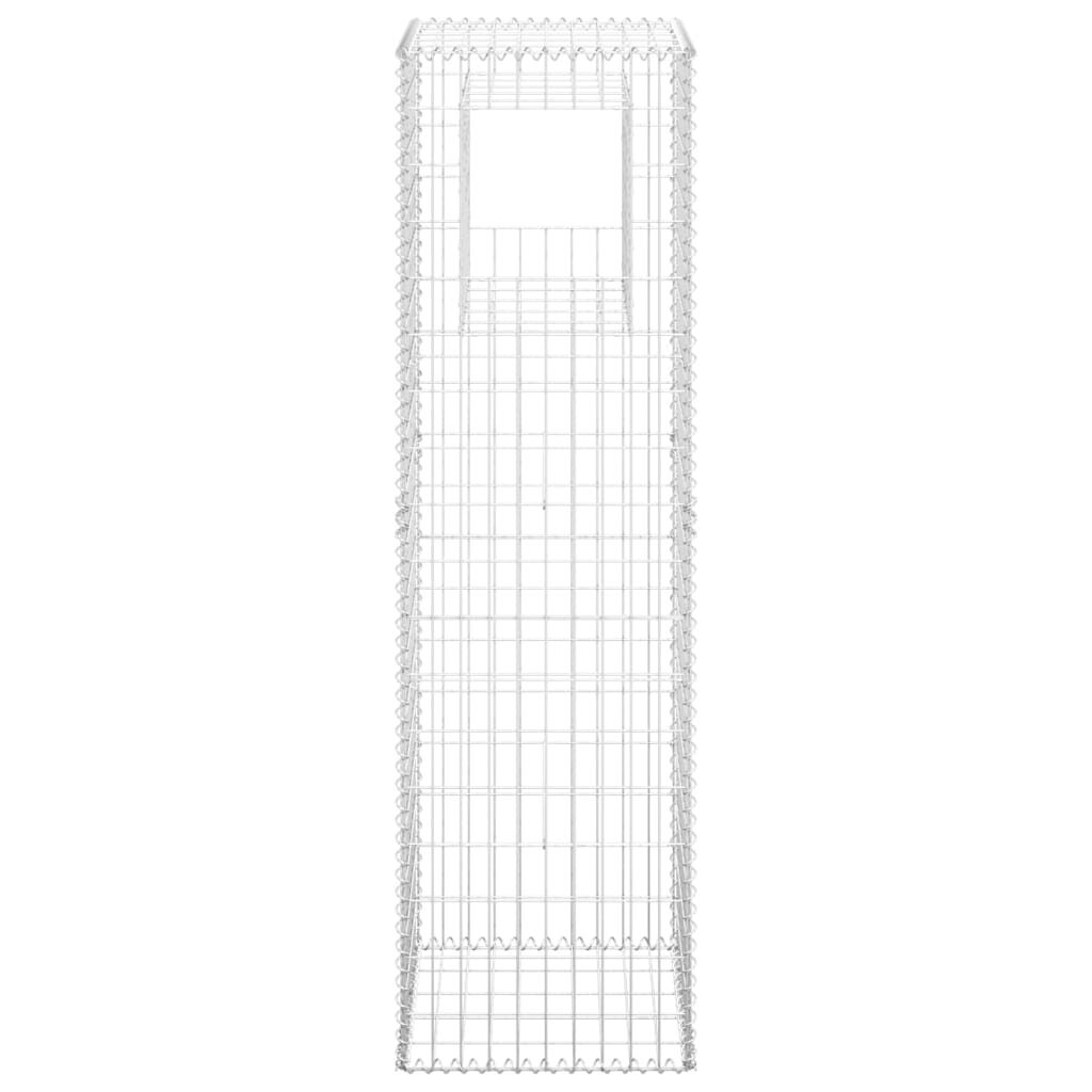 vidaXL Συρματοκιβώτια Στύλοι 2 τεμ. 50 x 50 x 180 εκ. Σιδερένιοι
