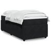 vidaXL Κρεβάτι Boxspring με Στρώμα Μαύρο 90x200 εκ. Βελούδινο