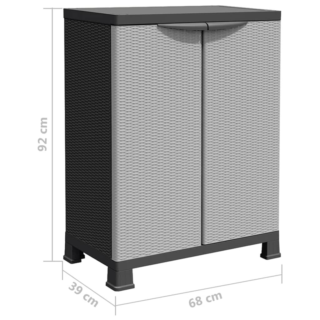 vidaXL Πλαστικό Ντουλάπι 68 x 39 x 92 εκ. με Σχεδιασμό σε Στυλ Ρατάν