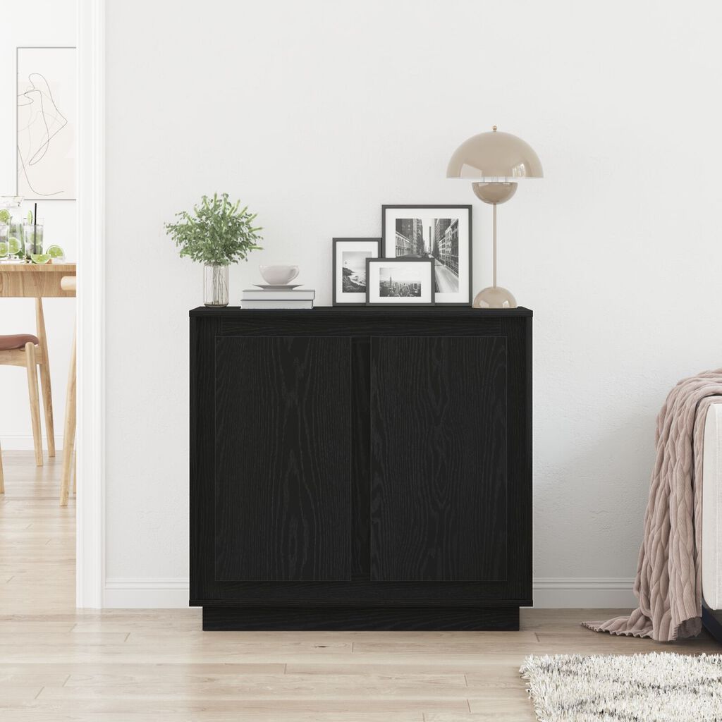 vidaXL Μοντέρνος Μπουφές Πλευρικός Μαύρη δρυς 80 x 34 x 75 εκ
