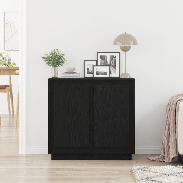 vidaXL Μοντέρνος Μπουφές Πλευρικός Μαύρη δρυς 80 x 34 x 75 εκ