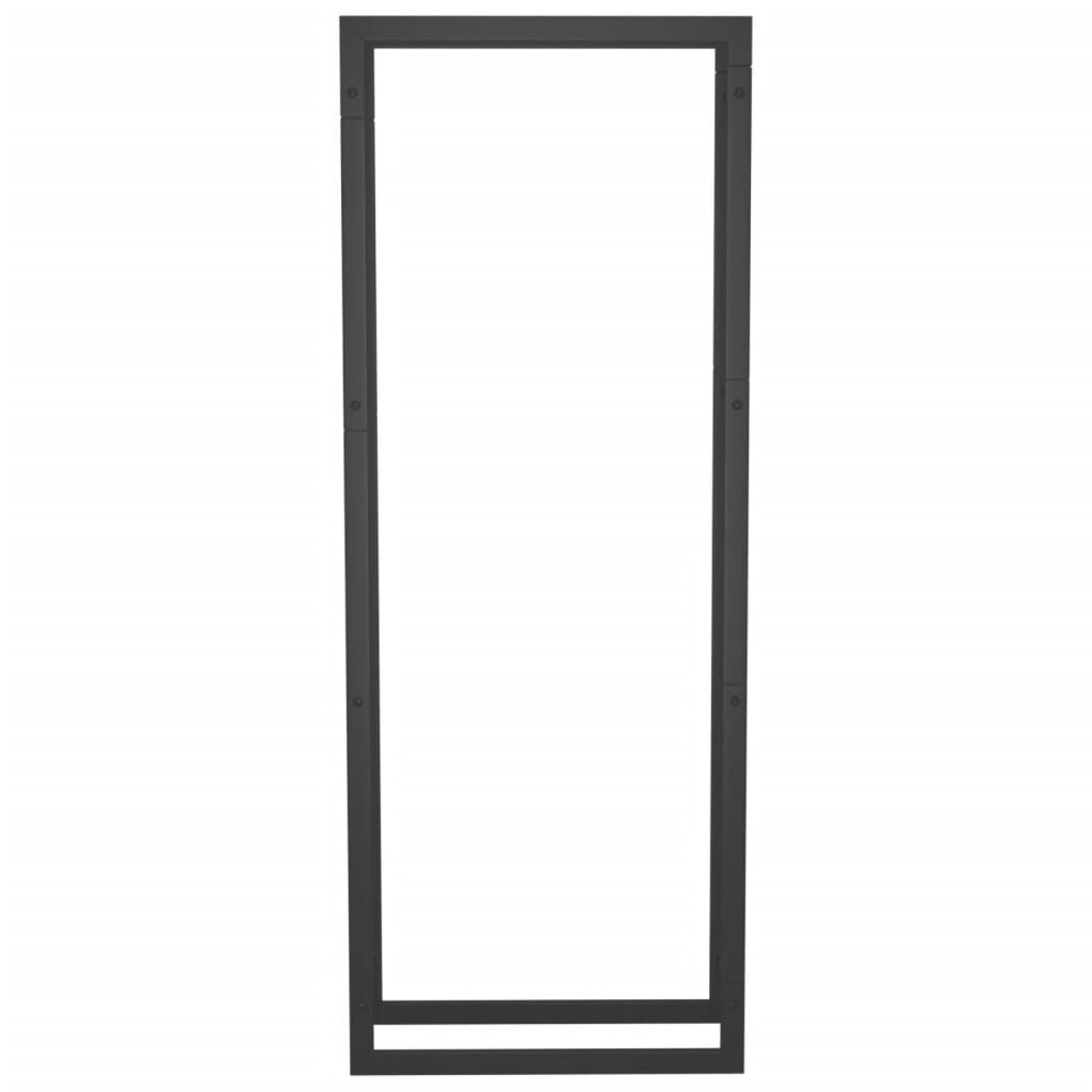 vidaXL Ραφιέρα Καυσόξυλων Ματ Μαύρο 50x28x132 εκ. Ατσάλι