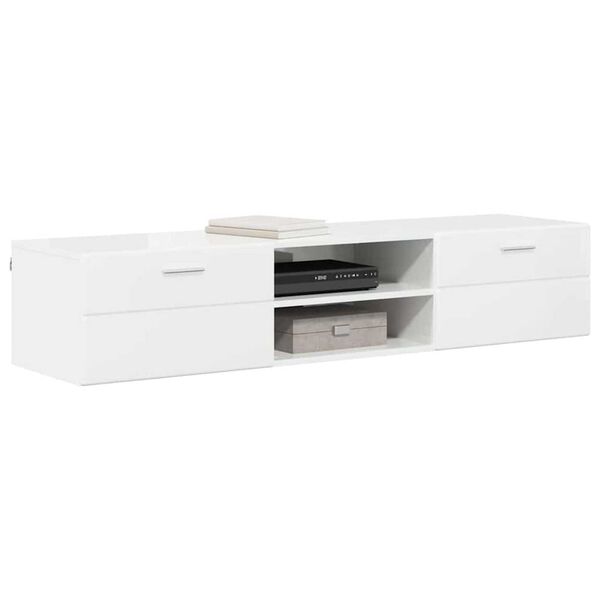 vidaXL Ντουλάπι TV με συρτάρι Γκρι σκυροδέματος 150 x 39 x 30 εκ
