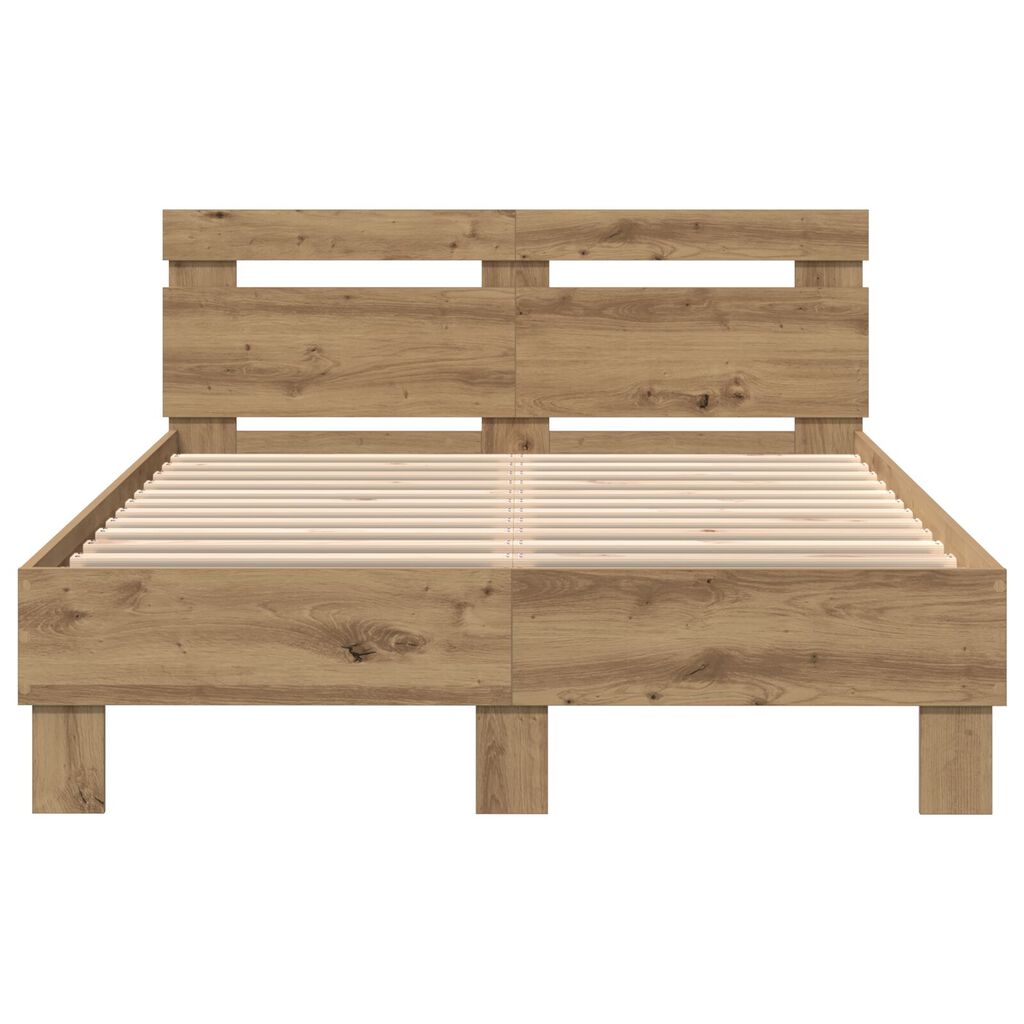 vidaXL Ξύλινο Κρεβάτι Δρυός Artisan Μασίφ δρυς 120 x 200 εκ