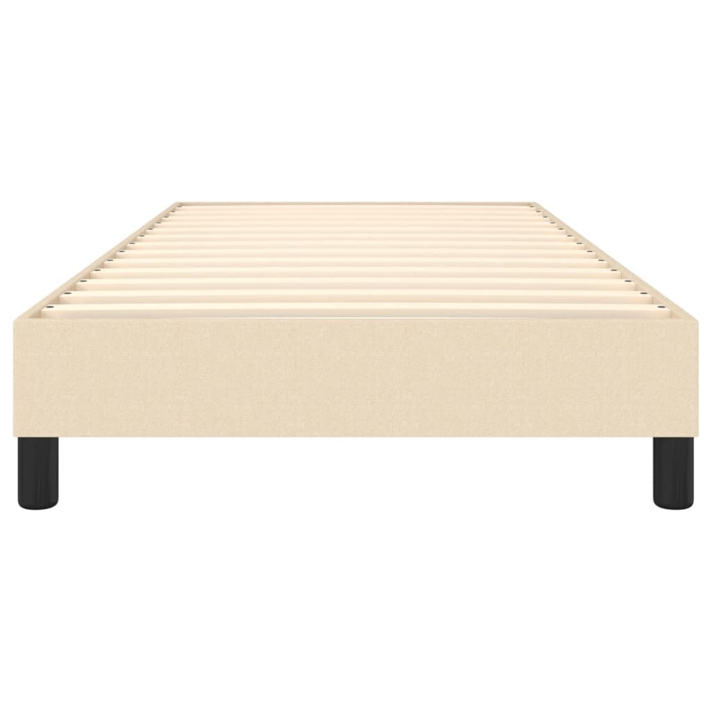 vidaXL Πλαίσιο κρεβατιού χωρίς στρώμα Κρέμα 80x200 cm Ύφασμα
