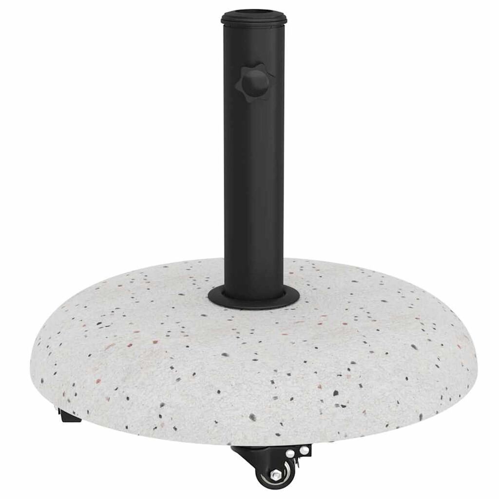 vidaXL Βάση ομπρέλας Άσπρο, Μαύρο 45 x 45 x 40 cm Σκυρόδεμα, Μέταλλο